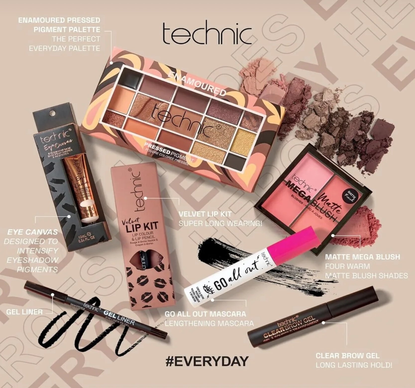 Technic Enamoured Full Face Cosmetic 8 Piece Gift Set